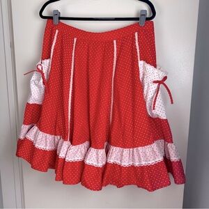 Graybo Originals Red White PolkaDot Vintage”Minnie Mouse”Inspired‎ Prairie Skirt